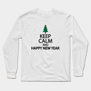 Keep calm and happy new year Long Sleeve T-Shirt